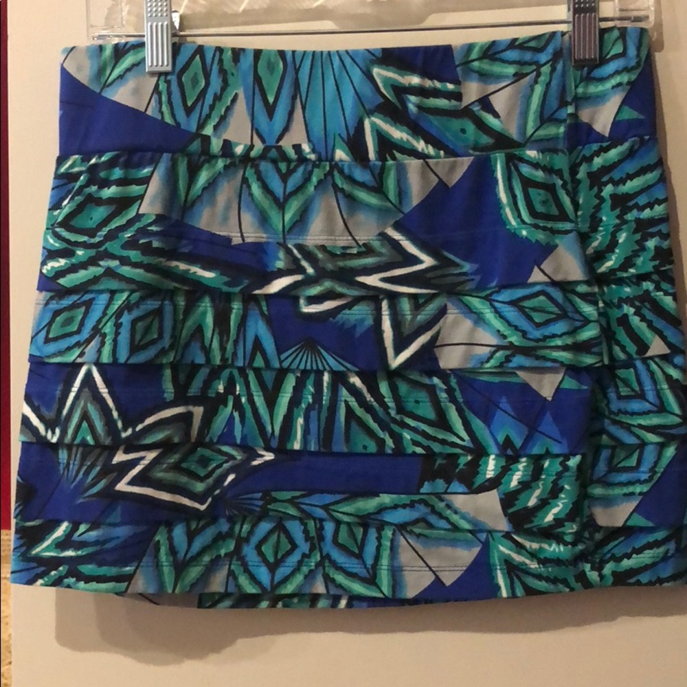 Blue and green skirt